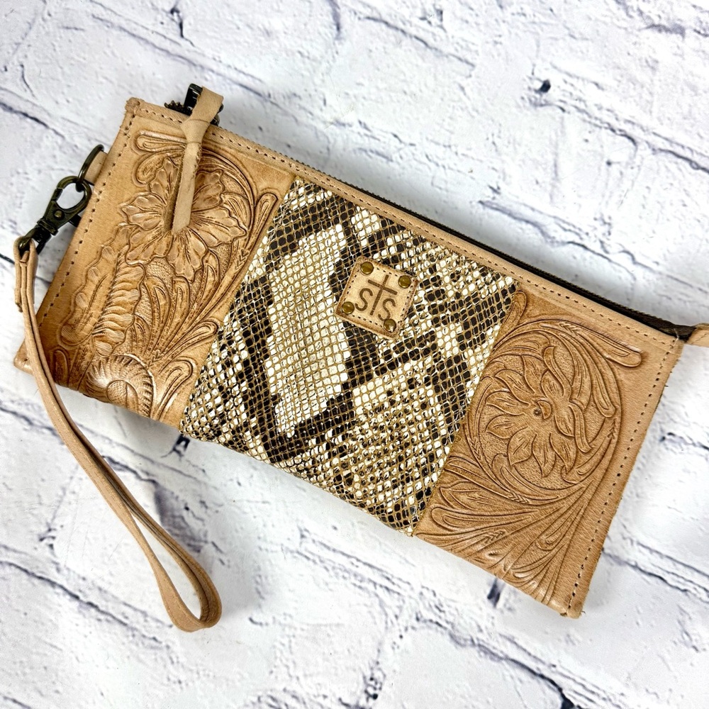 STS Stella Python Clutch Wristlet Organizer